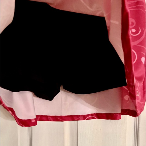 RunGirlRun women's pink/white Swirl print stretch fitness/workout skort Sz XL. - Picture 3 of 6